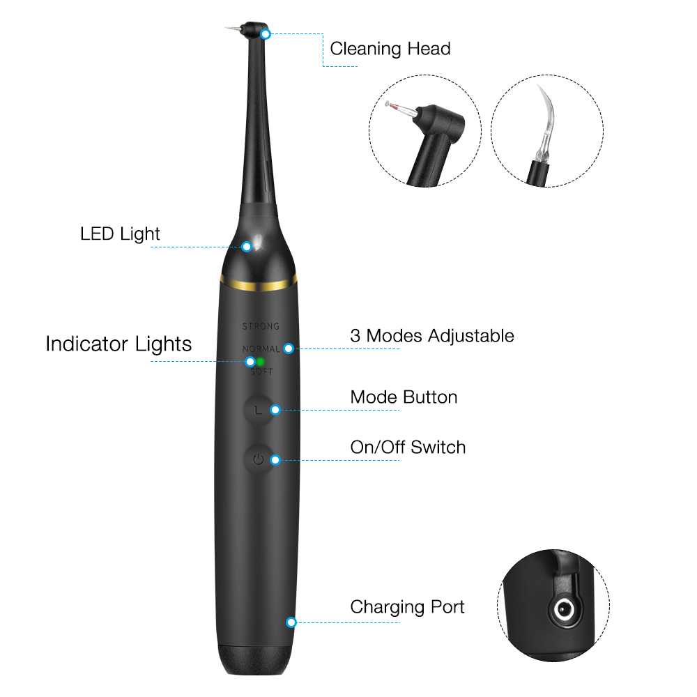 Teeth Whitening Led Kit - Electric Sonic Dental Calculus Scaler Portable
