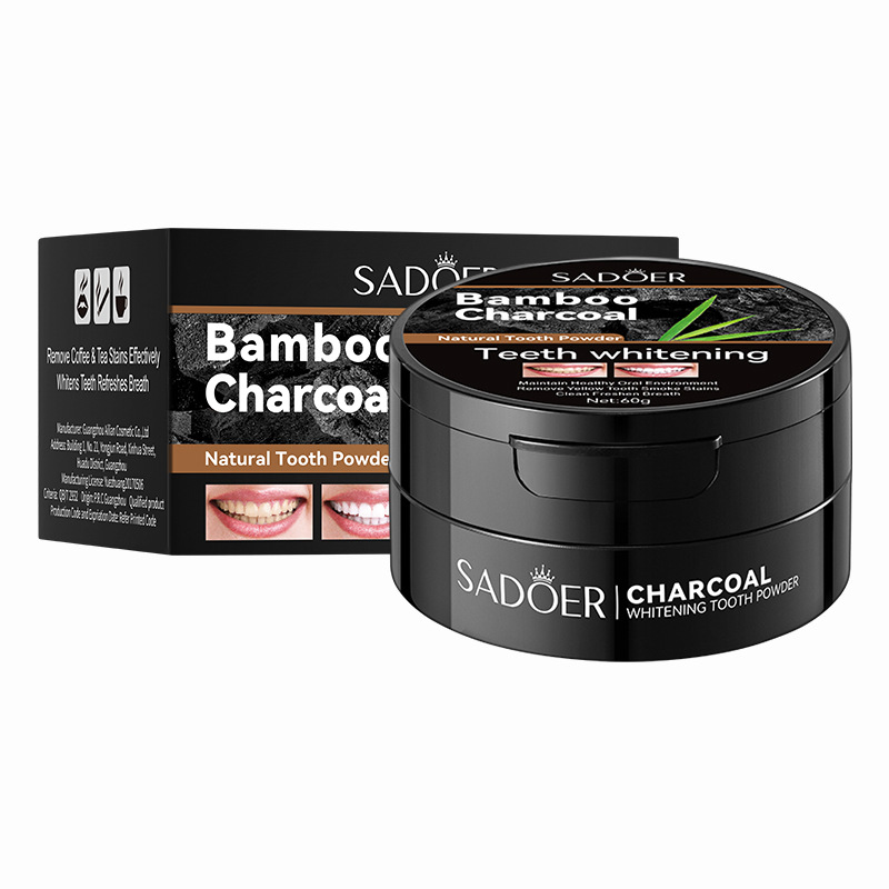 Teeth Whitening Charcoal Powder - 60g Tooth Whitening Powder Activated Bamboo