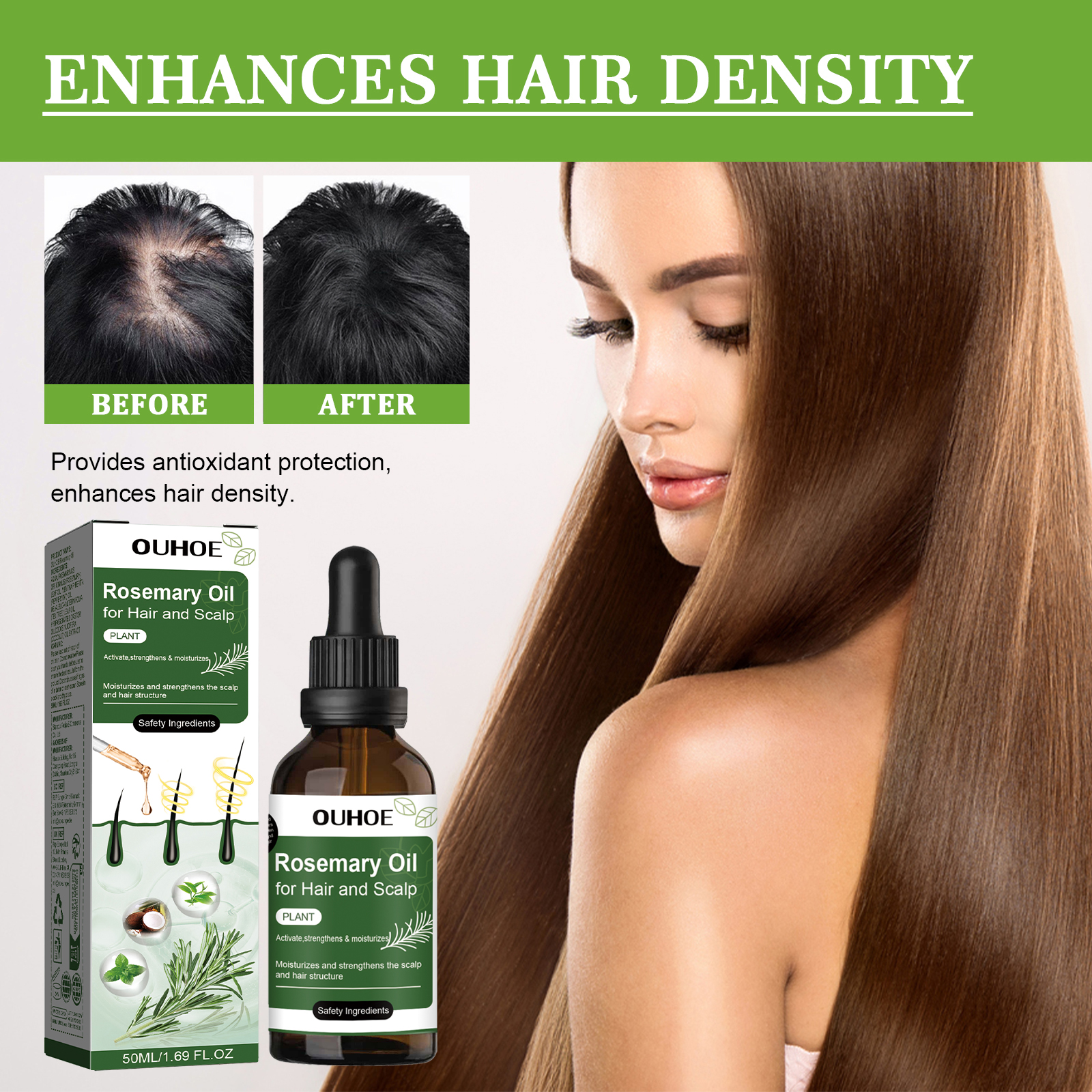 Coconut Oil Pull - Rosemary Anti Hair Loss Oil Nourishing