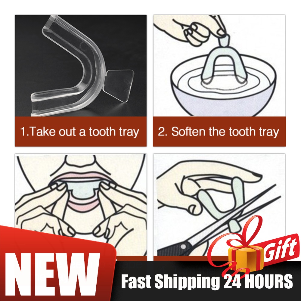 Teeth Whitening With Trays - 2/4pcs Soft Tooth Orthodontic Braces Set