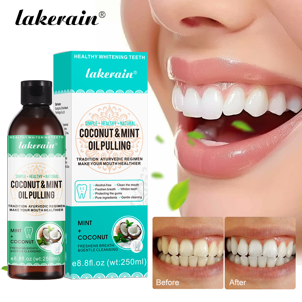 Coconut Oil Pull - Coconut Mint Pulling Oil Mouthwash Alcohol-free