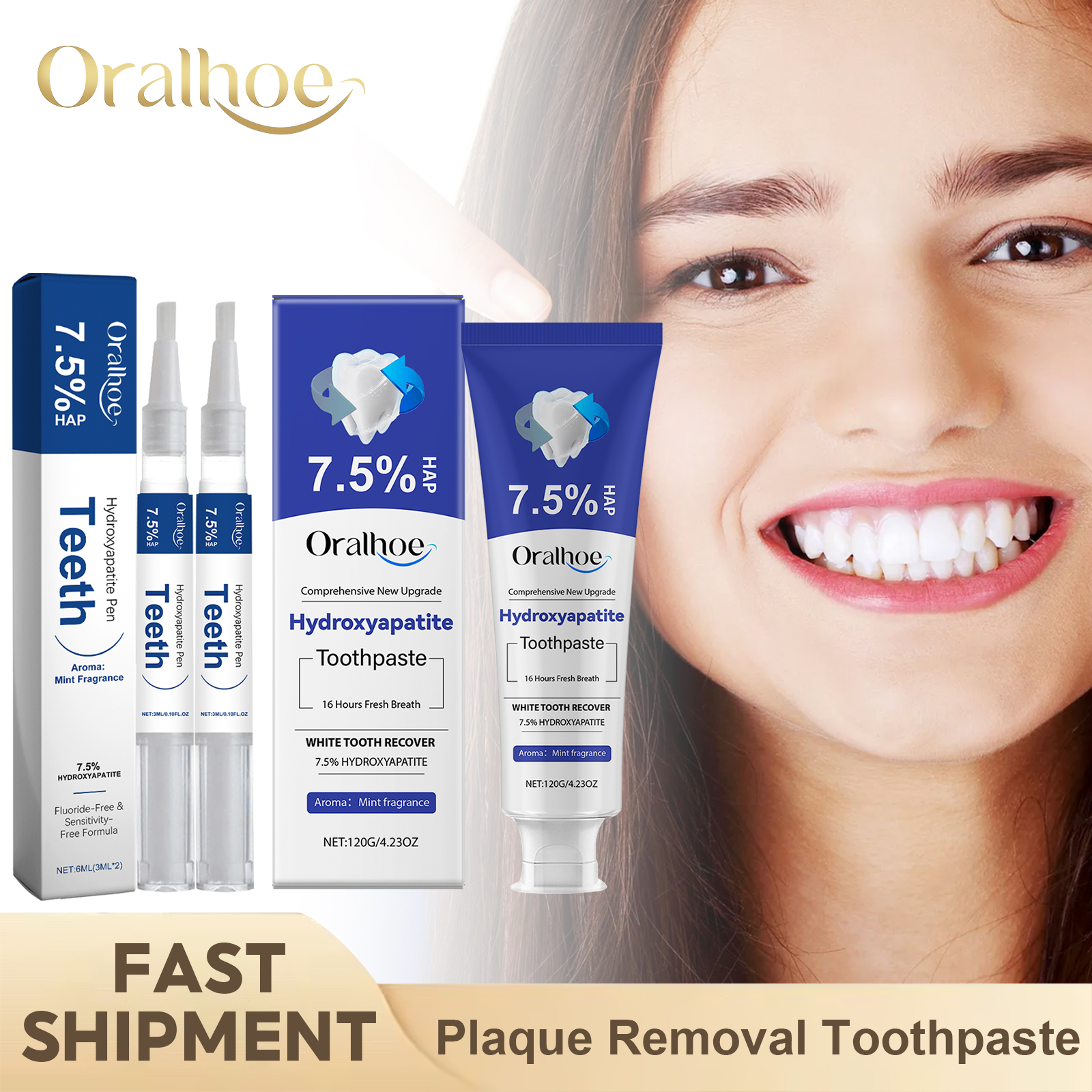 Teeth Whitening Naturally - Hydroxyapatite Teeth Care Product Whitening Toothpaste