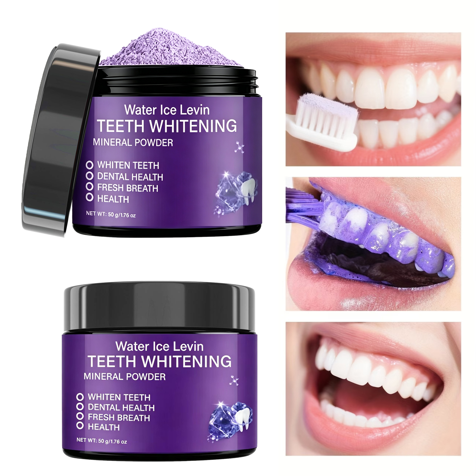 Teeth Whitening Charcoal Powder - Water Ice Levin Mineral Teeth Whitening