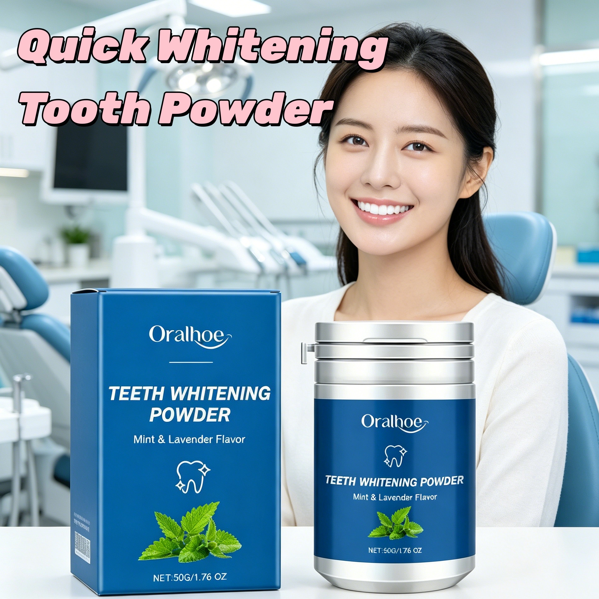 Teeth Whitening Charcoal Powder - ORALHOE Pearl Essence Teeth Whitening Powder