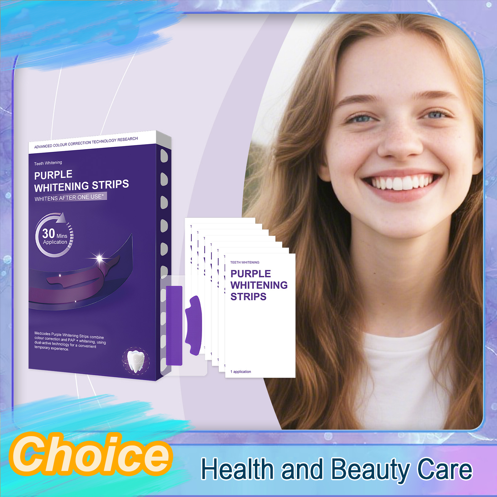 Teeth Whitening Quick - Purple Teeth Whitening Strips – 30
