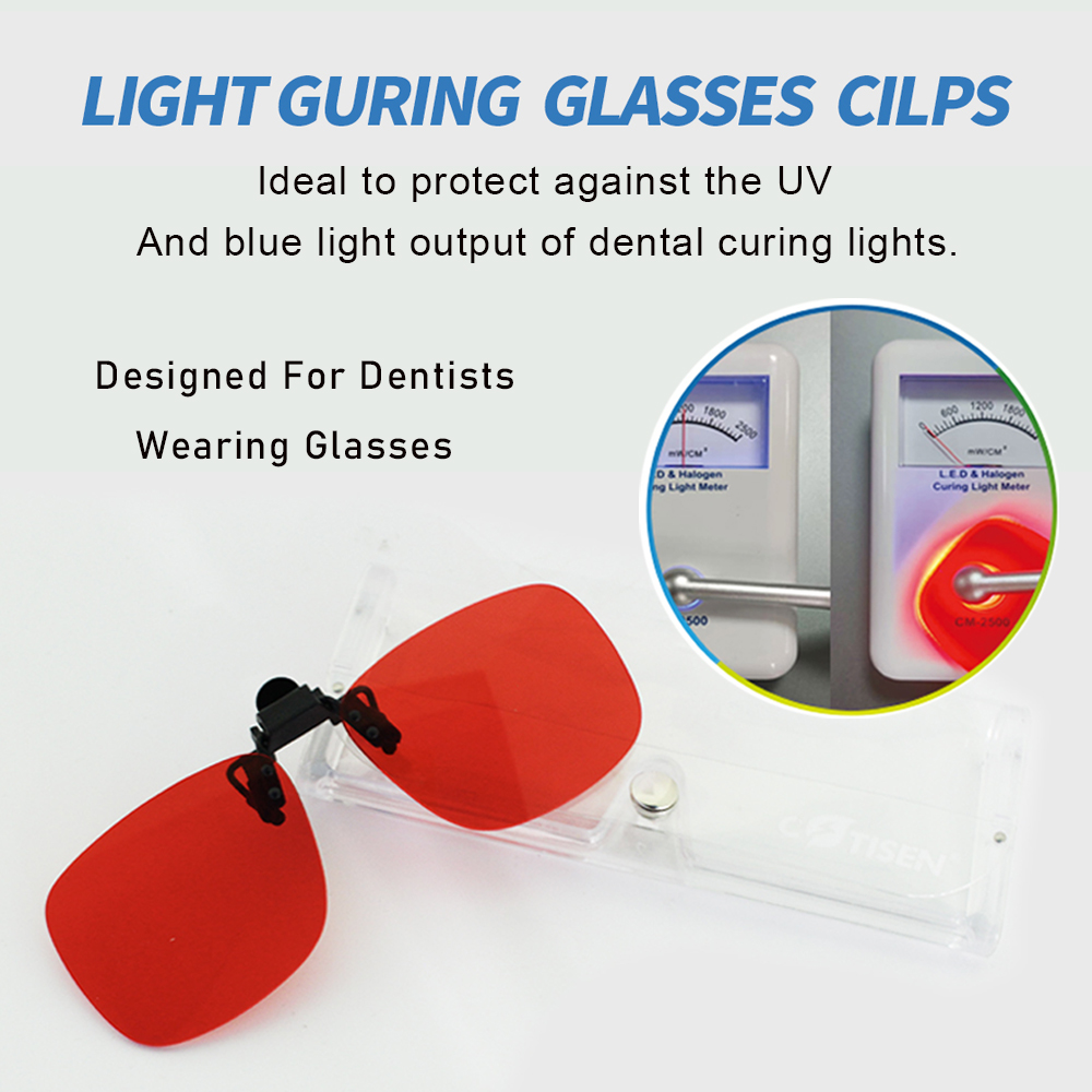 Teeth Whitening Blue Light - Dental Equipment UV Clip Glasses Orange