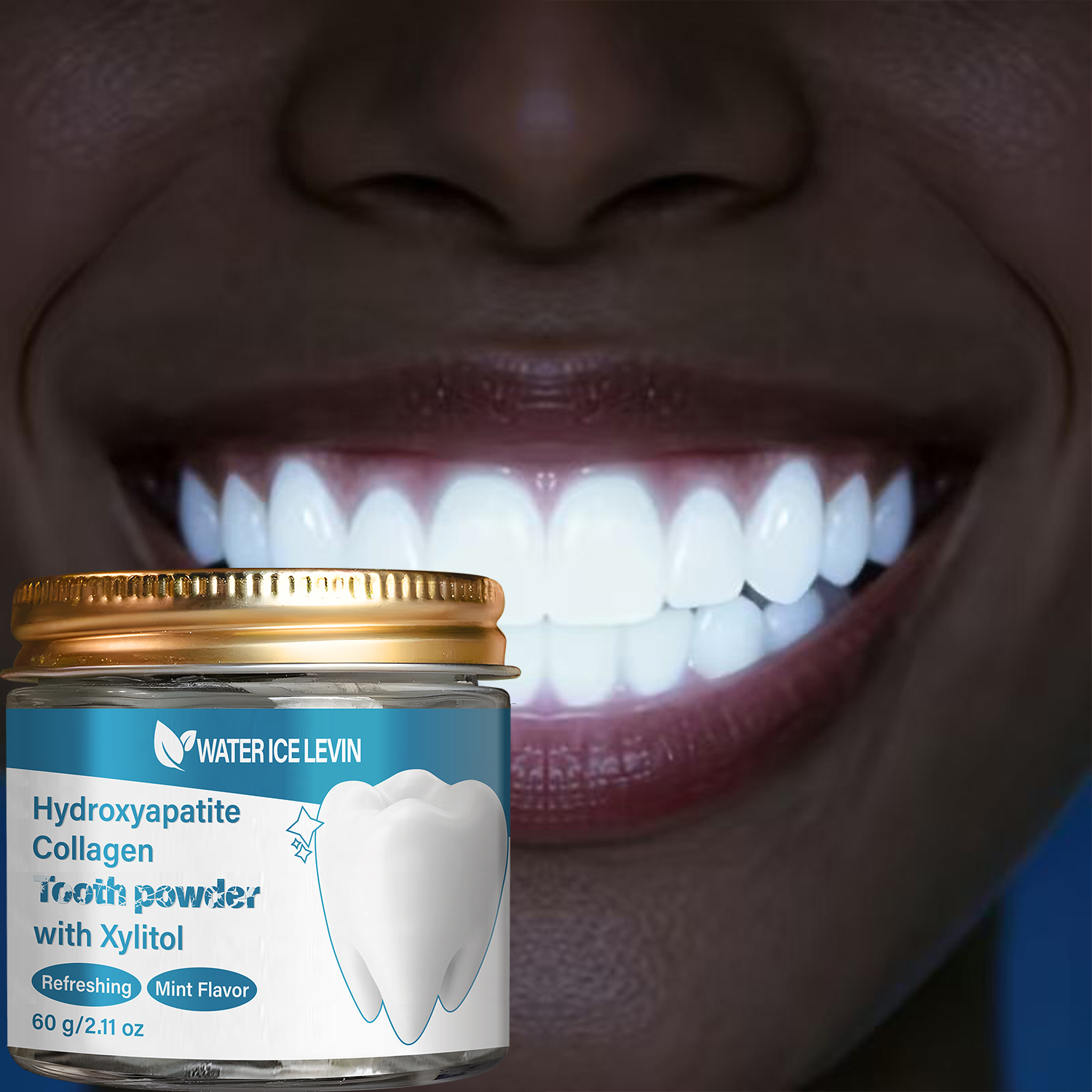 Teeth Whitening Charcoal Powder - Hydroxyapatite & Collagen Tooth Powder -
