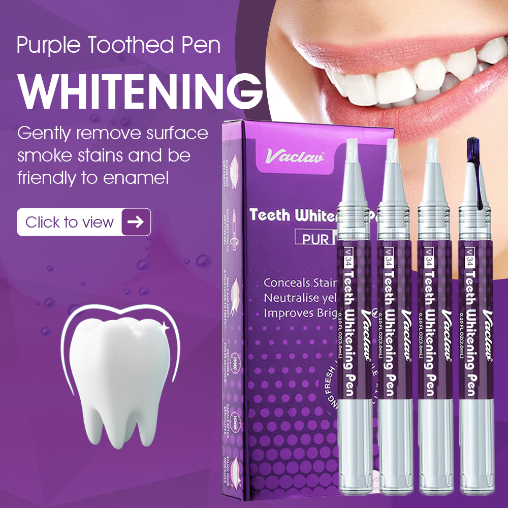 Teeth Whitening With Hydrogen Peroxide - Vaclav V34 Purple teeth whitening gel