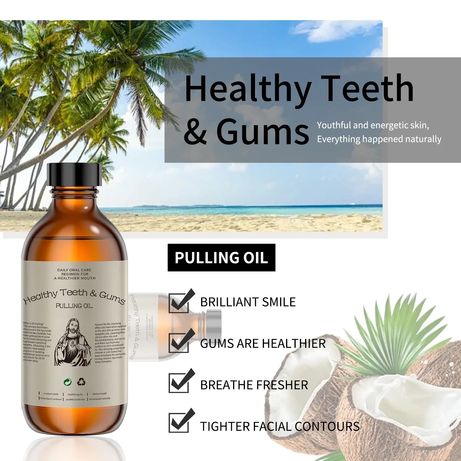 Coconut Pulling Oil Mouthwash  – Coconut Oil Pull recenzja i cena
