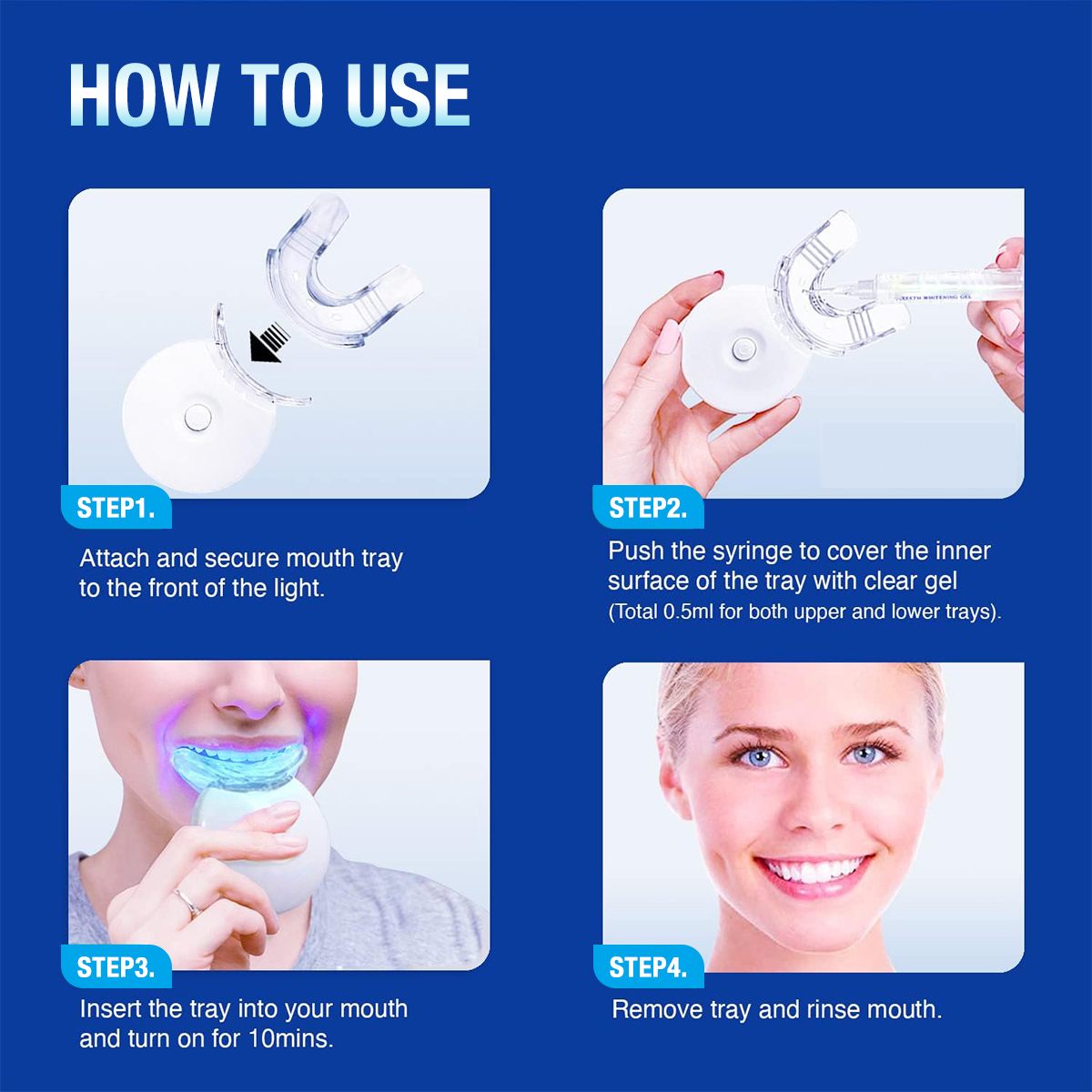 Teeth Whitening Kit - 5X LED L – Teeth Whitening With Hydrogen Peroxide recenzja i cena