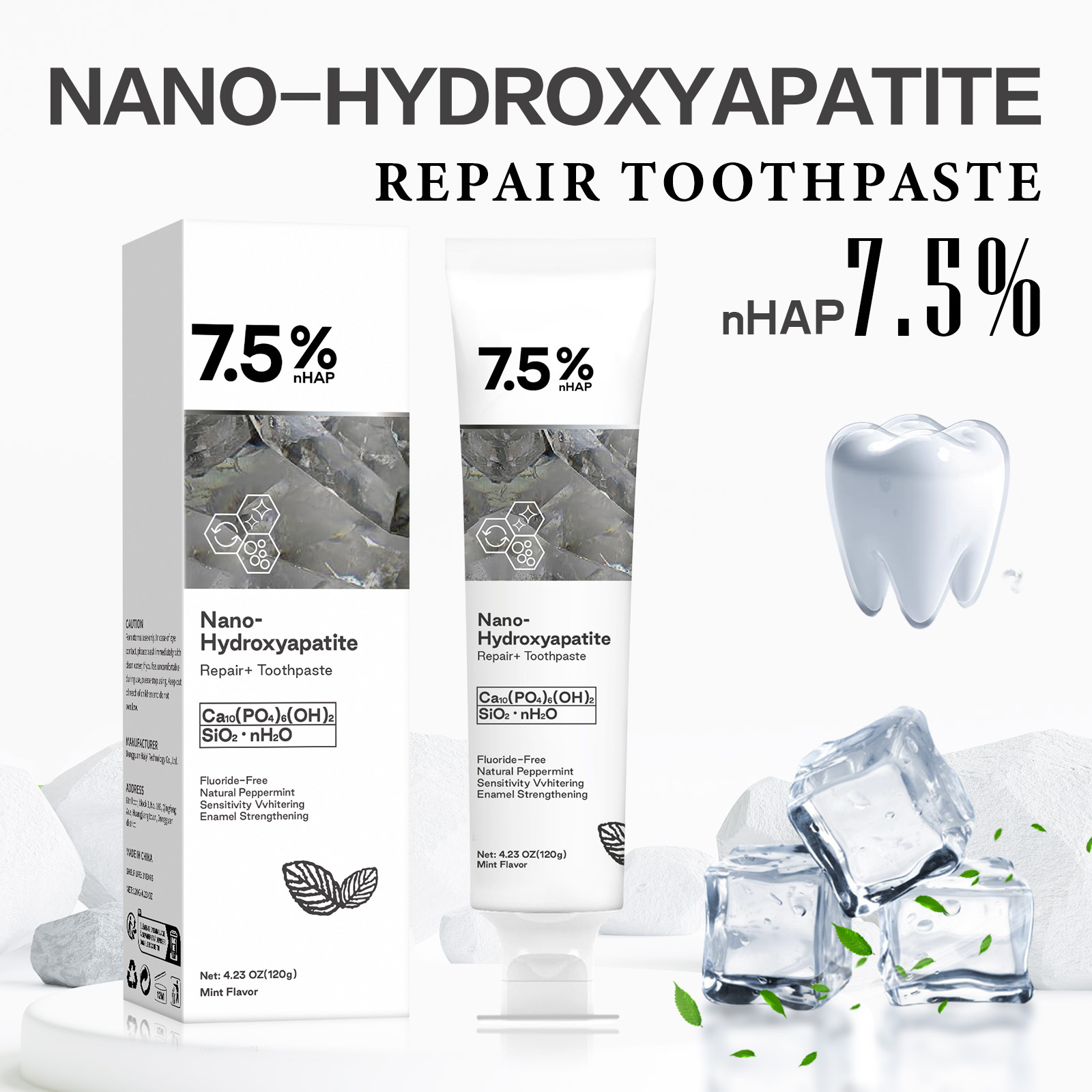 Nano Hydroxyapatite Toothpaste – Teeth Whitening Cream recenzja i cena