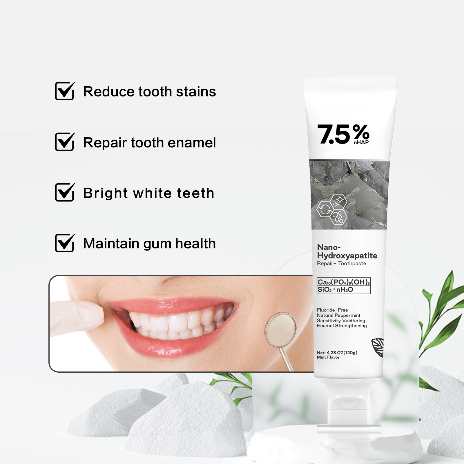 Nano Hydroxyapatite Toothpaste – Teeth Whitening Cream recenzja i cena
