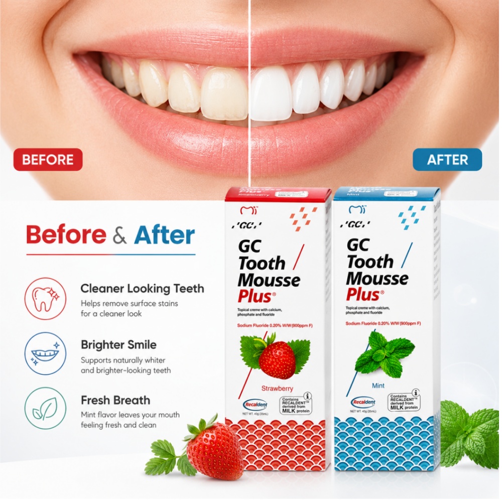 GCTooth Mousse Plus Mint Straw – Teeth Whitening Cream recenzja i cena