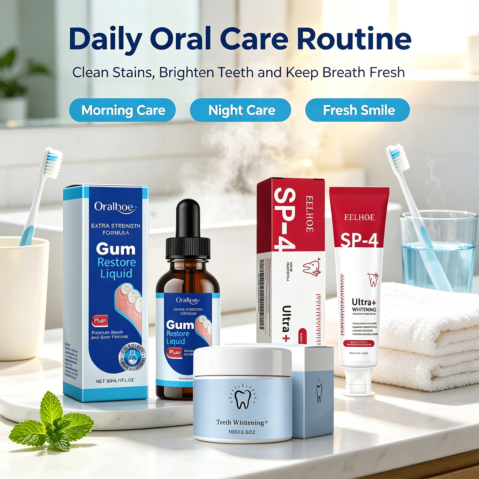 Oral Care Combo Set Whitening  – Teeth Whitening With Hydrogen Peroxide recenzja i cena