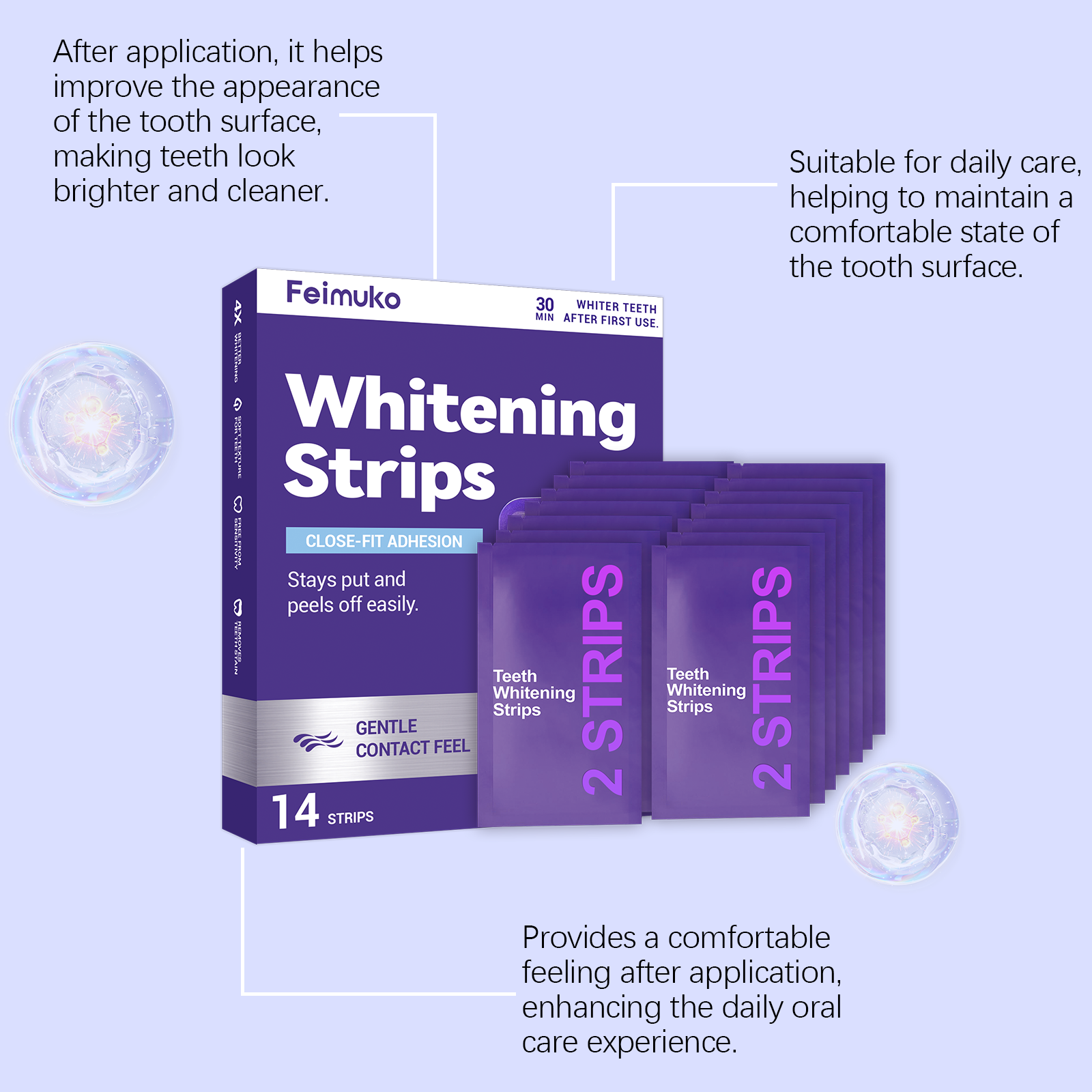 Purple Teeth Whitening Strips  – Teeth Whitening Hydrogen Peroxide recenzja i cena