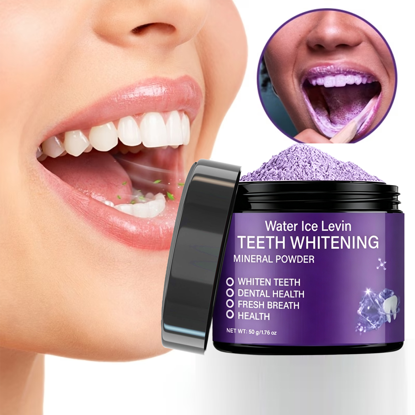 Water Ice Levin Mineral Teeth  – Teeth Whitening Charcoal Powder recenzja i cena