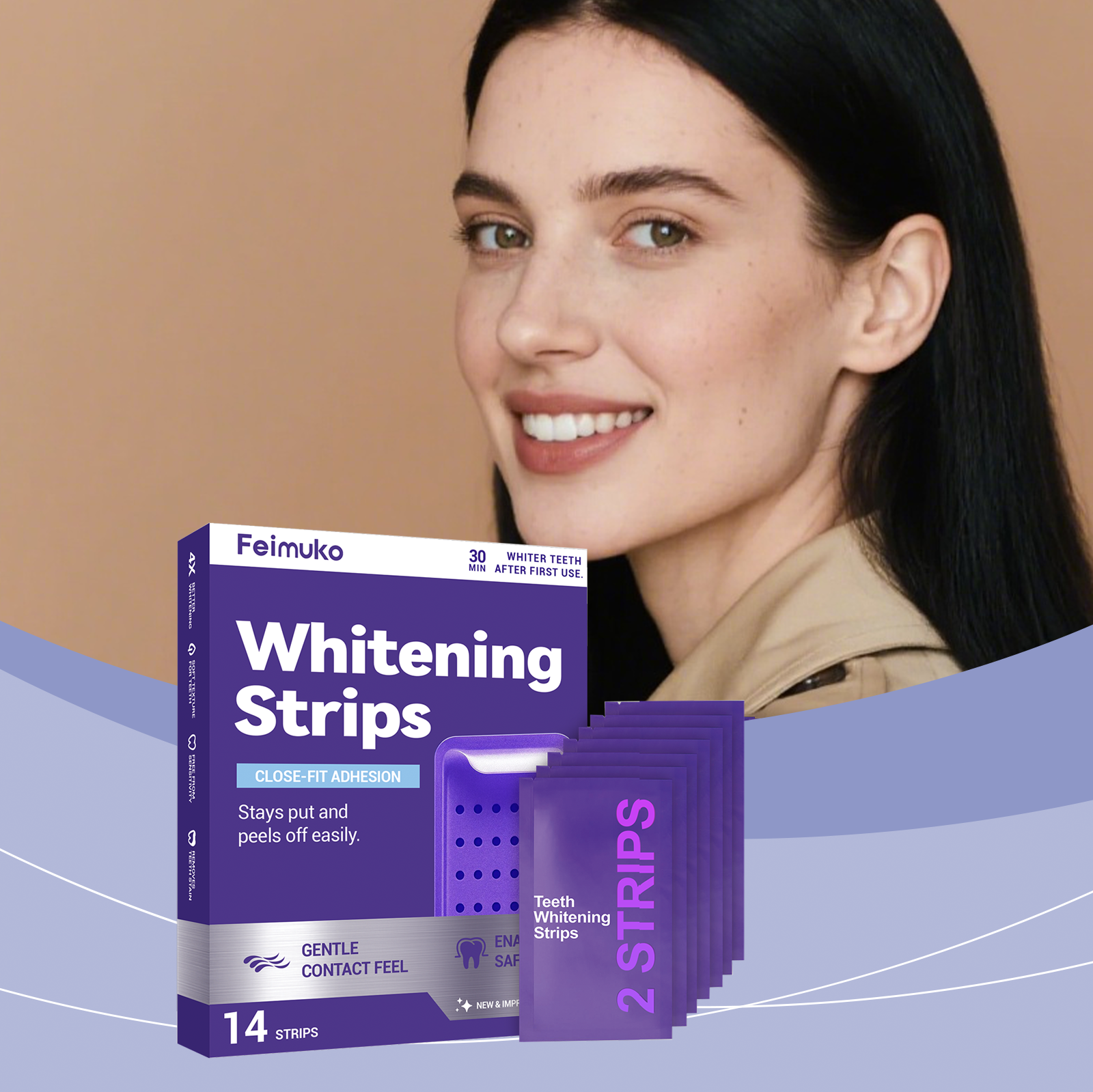 Purple Teeth Whitening Strips  – Teeth Whitening Naturally recenzja i cena