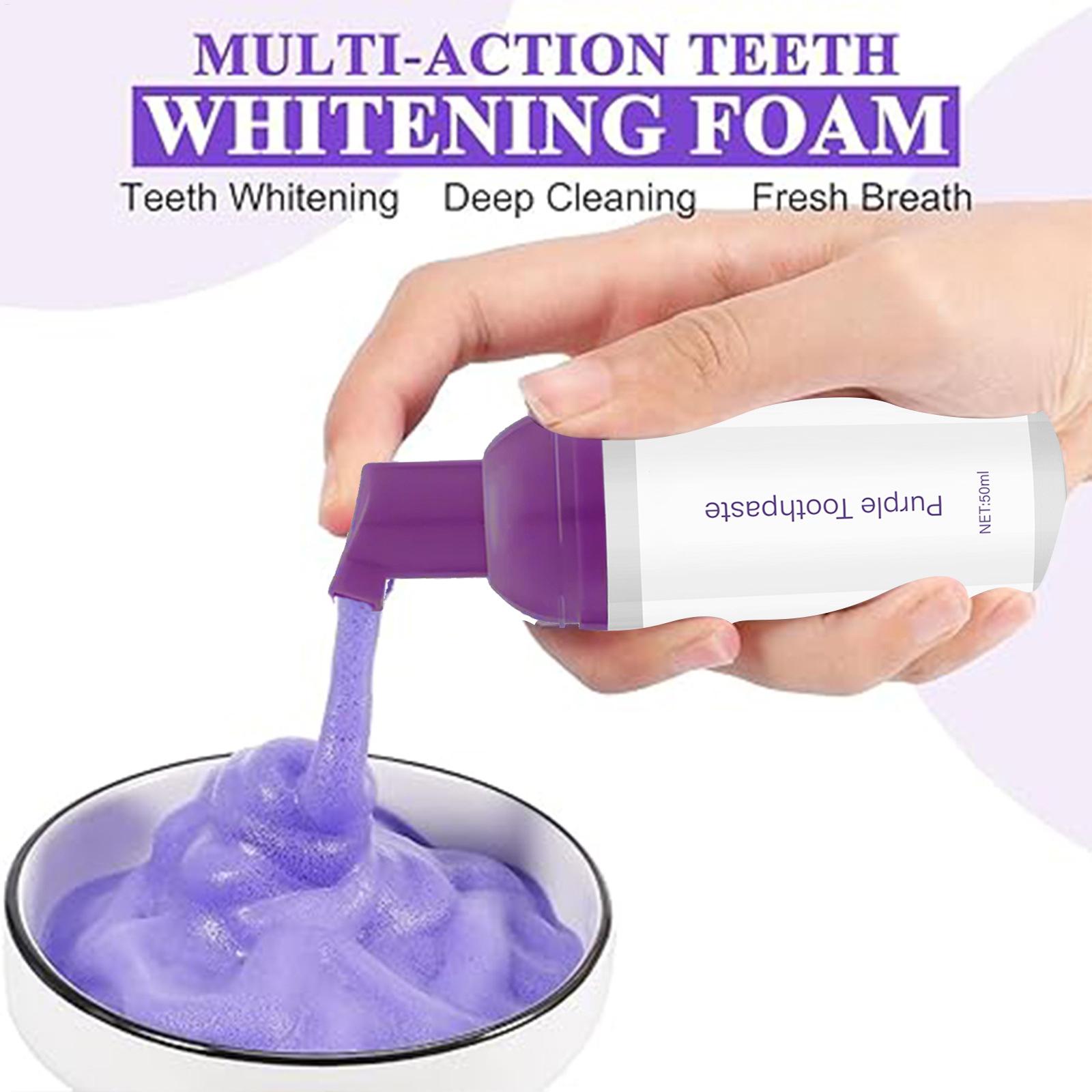 50ml Foam Toothpaste Brighteni – Teeth Whitening Before And After recenzja i cena