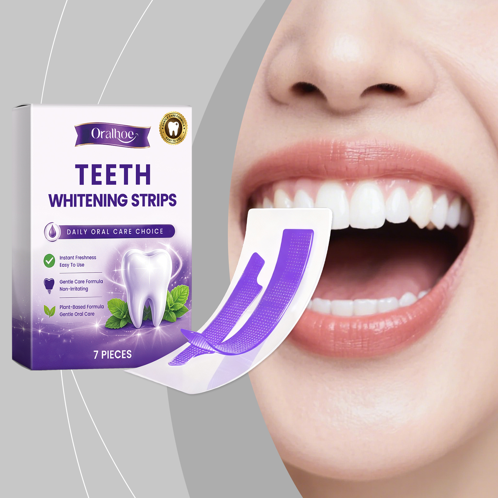 Purple Teeth Whitening Strips  – Teeth Whitening With Hydrogen Peroxide recenzja i cena