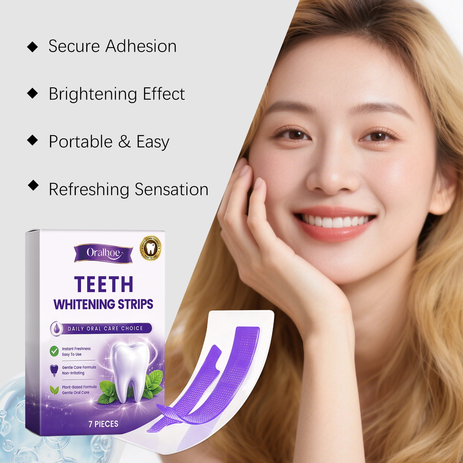 Purple Teeth Whitening Strips  – Teeth Whitening With Hydrogen Peroxide recenzja i cena