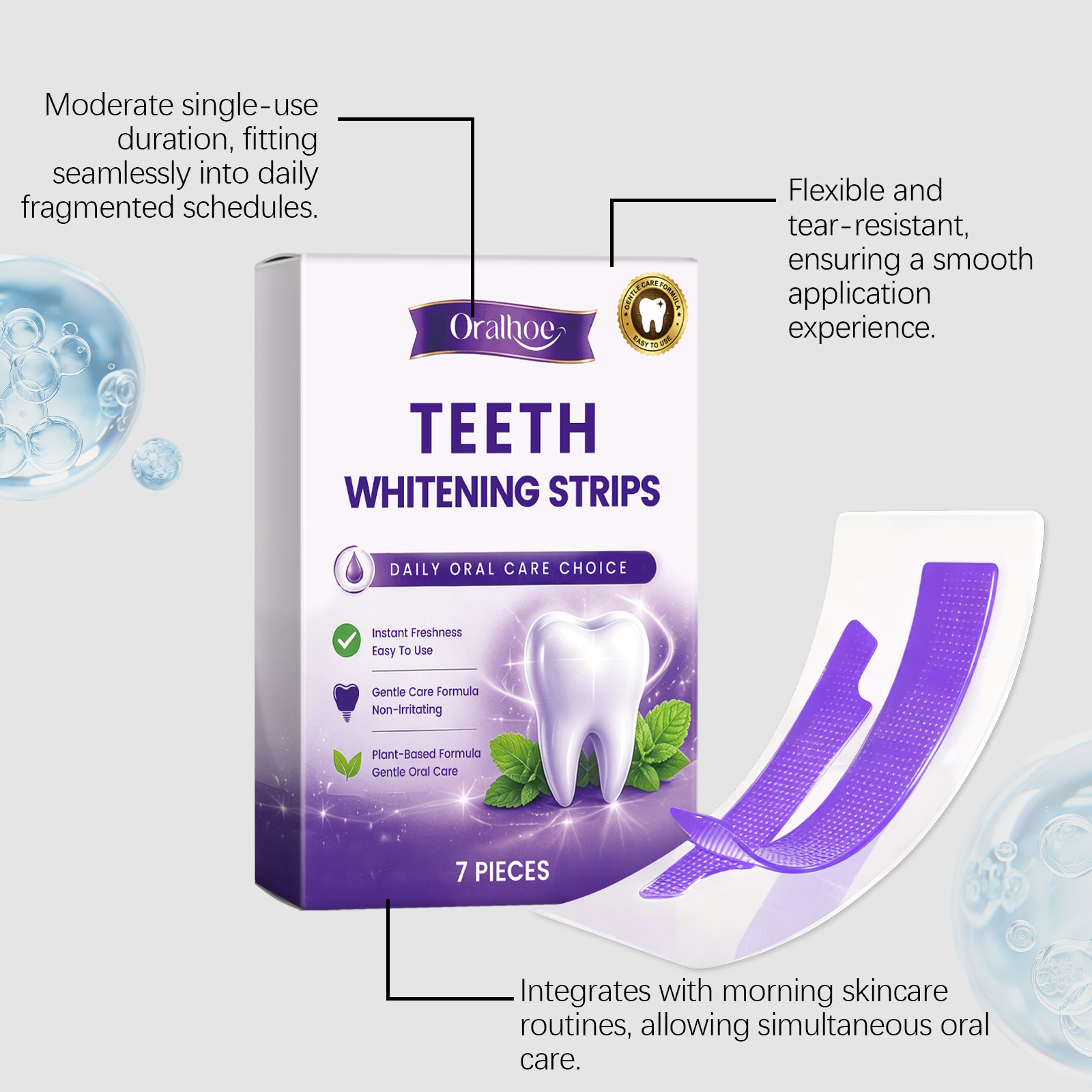 Purple Teeth Whitening Strips  – Teeth Whitening With Hydrogen Peroxide recenzja i cena