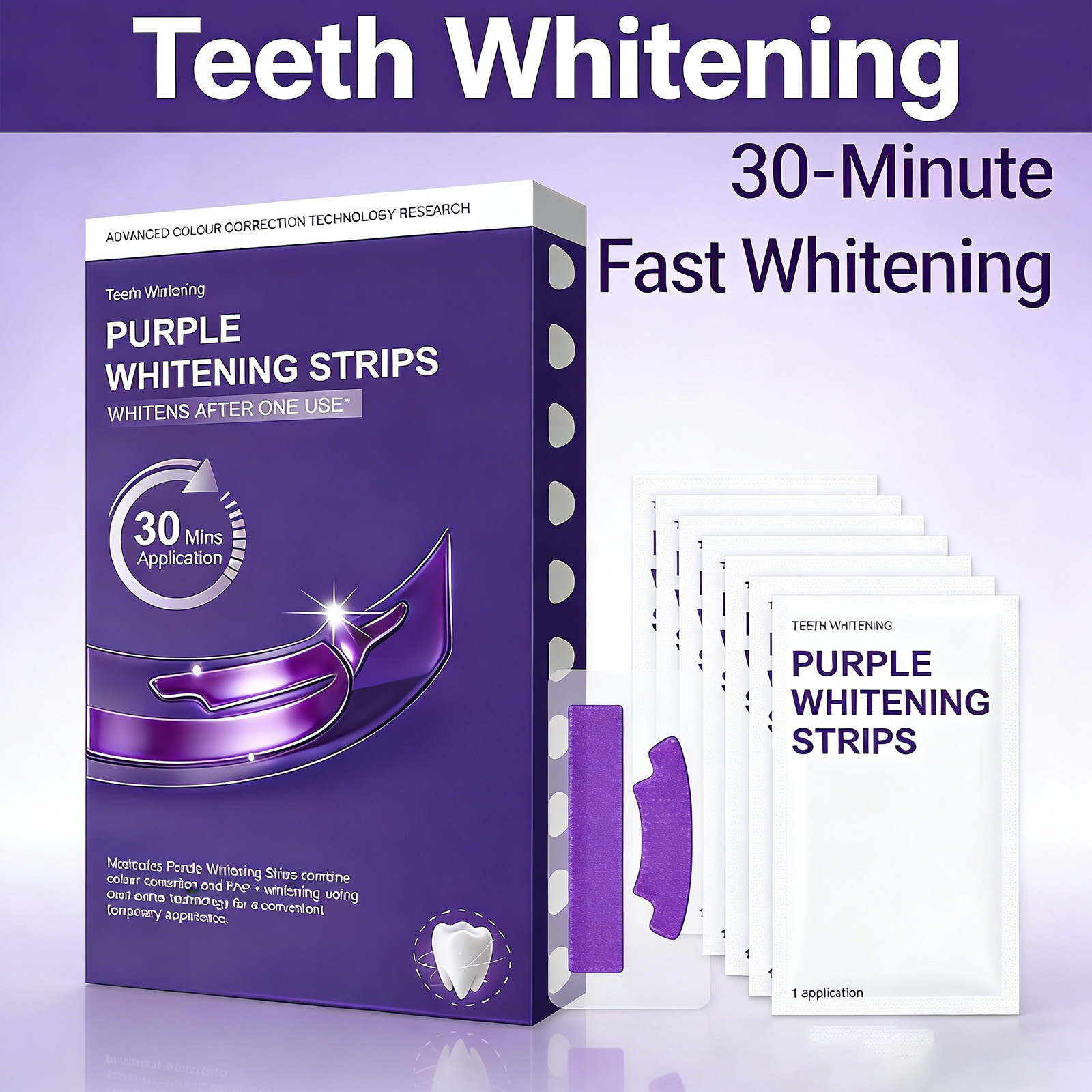 Purple Teeth Whitening Strips  – Teeth Whitening Quick recenzja i cena