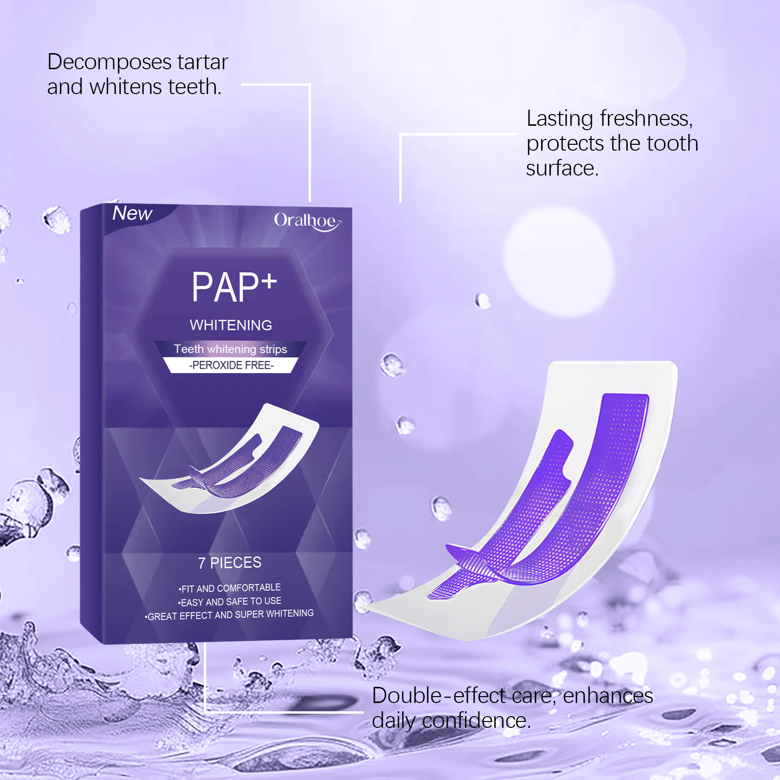 Purple Teeth Whitening Strips  – Teeth Whitening Cream recenzja i cena