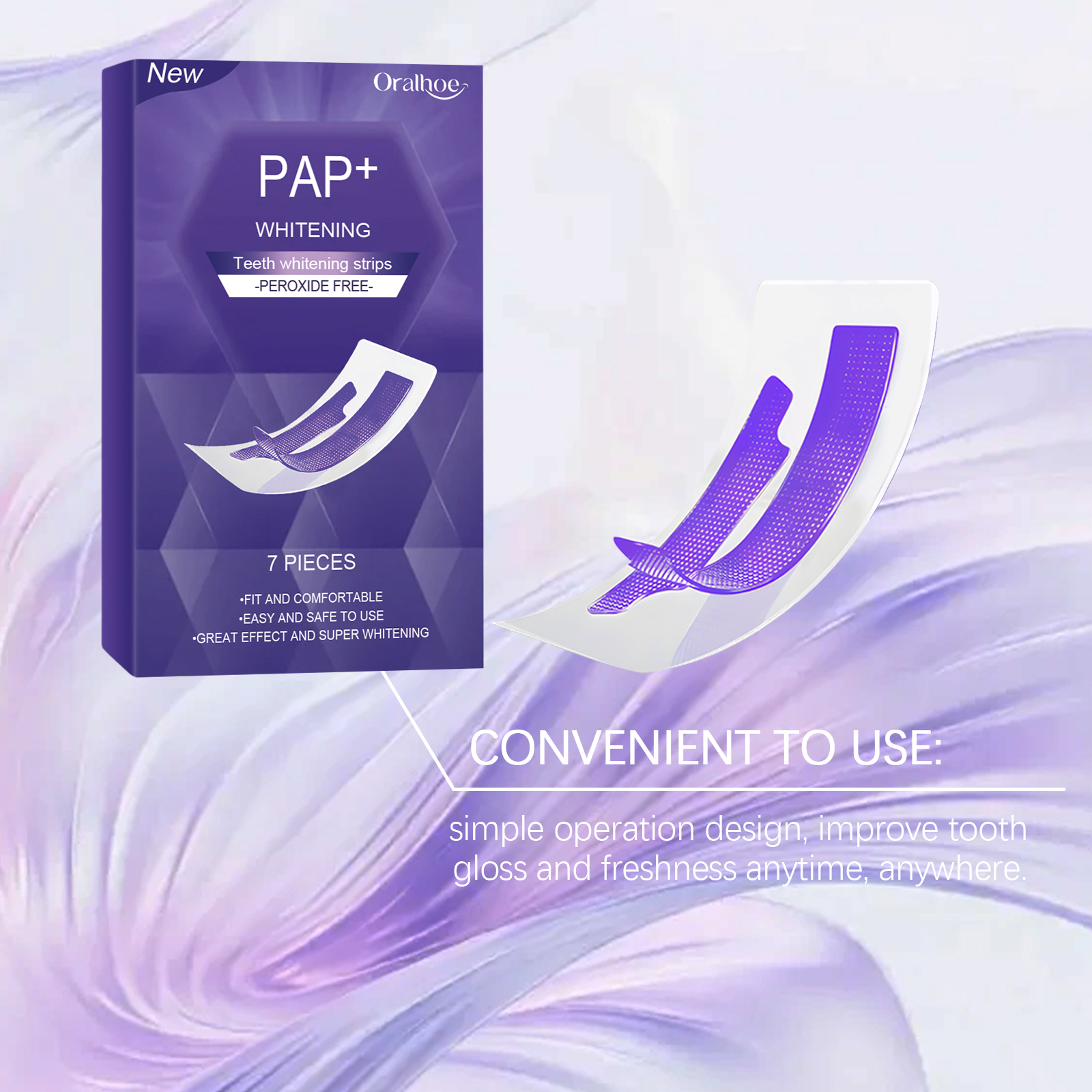 Purple Teeth Whitening Strips  – Teeth Whitening Cream recenzja i cena