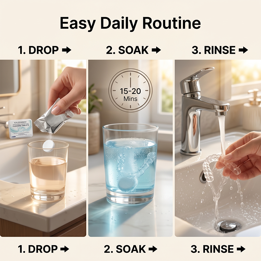 Denture Cleaning Tablets for T – Teeth Whitening With Trays recenzja i cena