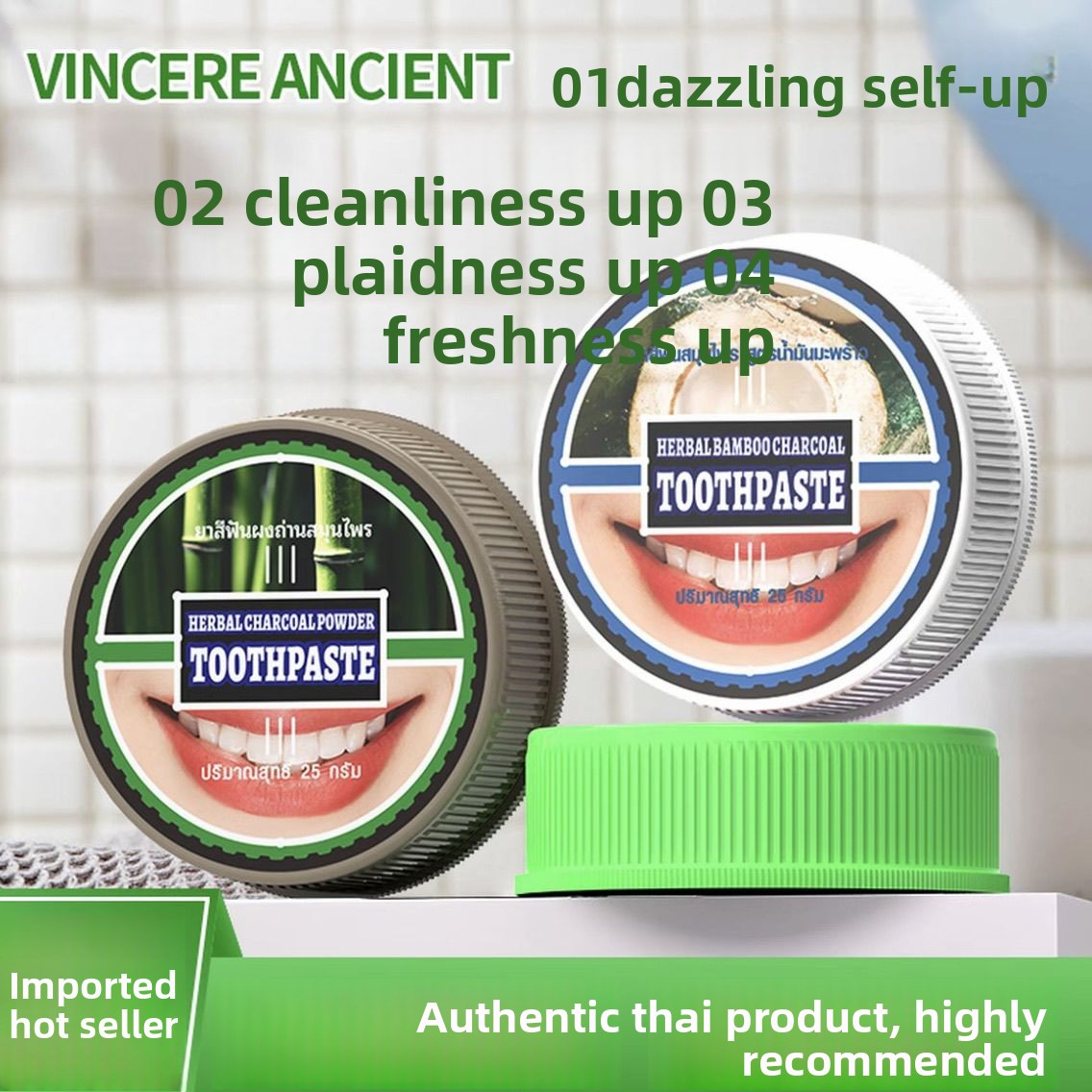 Natural Thai VINCERE Tooth Pow – Teeth Whitening Charcoal Powder recenzja i cena