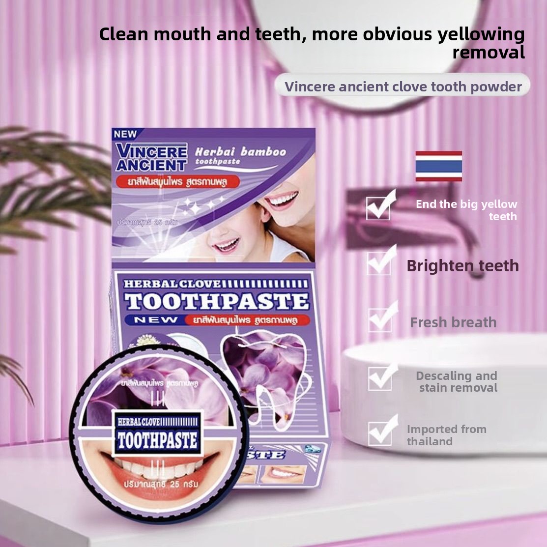 Natural Thai VINCERE Tooth Pow – Teeth Whitening Charcoal Powder recenzja i cena