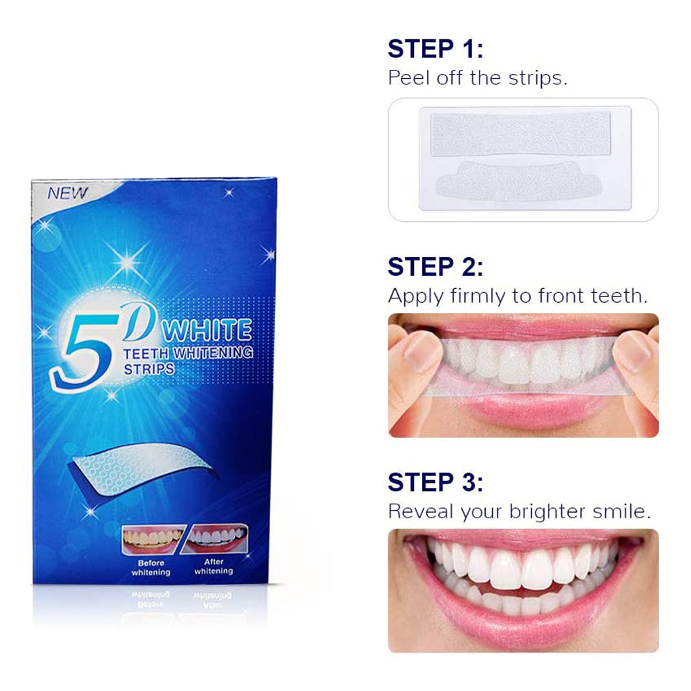 5D White Teeth Whitening Strip – Teeth Whitening With Hydrogen Peroxide recenzja i cena